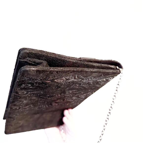 Gianfranco Lotti Damask and Leather Vintage Shoulder Clutch Bag - Picture 7 of 11